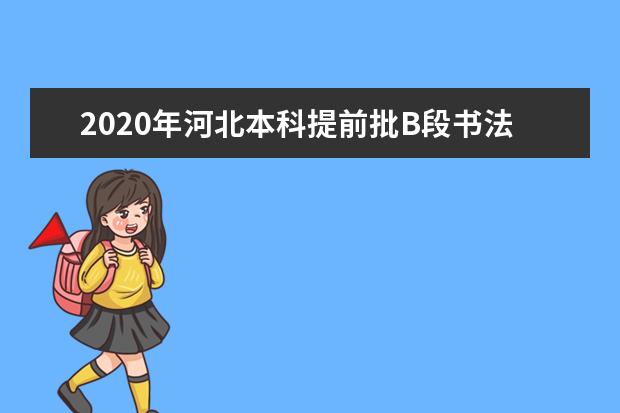 2020年河北本科提前批B段书法学校际联考一志愿平行投档情况统计