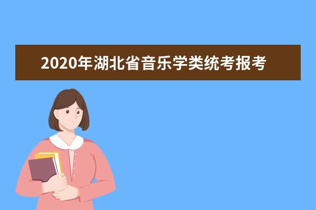 2020年湖北省音乐学类统考报考须知