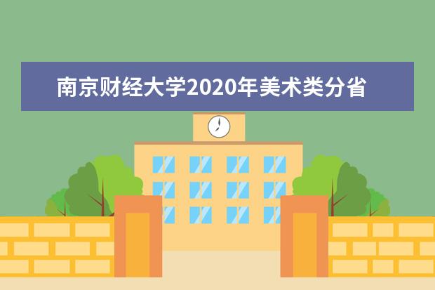 南京财经大学2020年美术类分省分专业招生计划