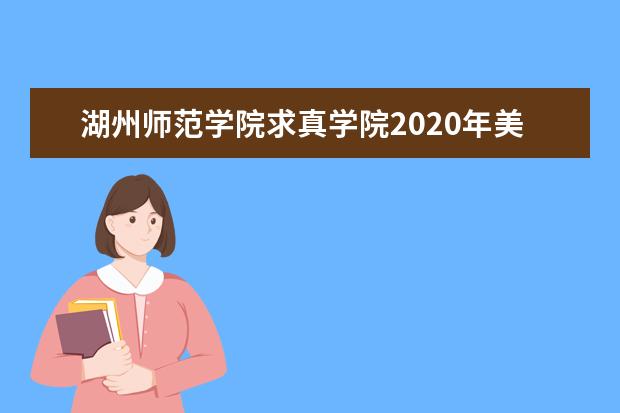 湖州师范学院求真学院2020年美术类专业招生计划