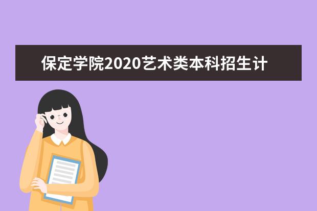 保定学院2020艺术类本科招生计划