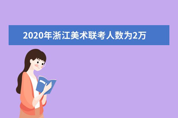 2020年浙江美术联考人数为2万余