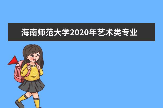 海南师范大学2020年艺术类专业招生计划