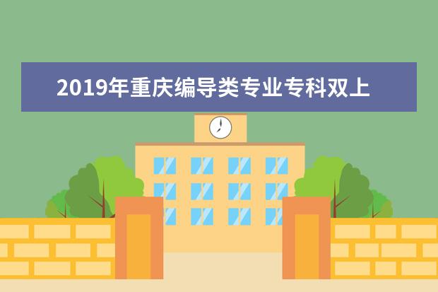 2019年重庆编导类专业专科双上线专业成绩分段表