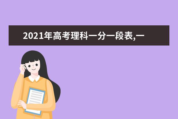 2021年高考理科一分一段表,一分一段表理科位次排名查询