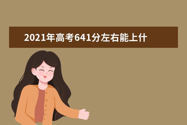 2021年高考641分左右能上什么大学(100所)