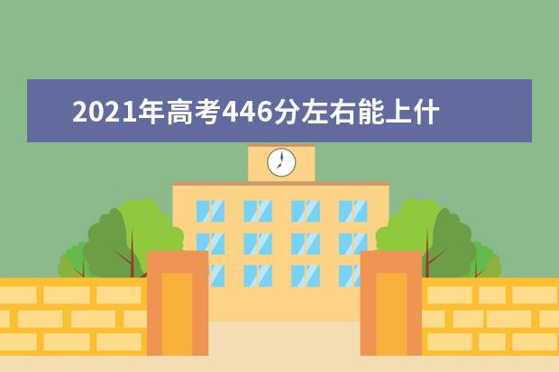 2021年高考446分左右能上什么大学(100所)