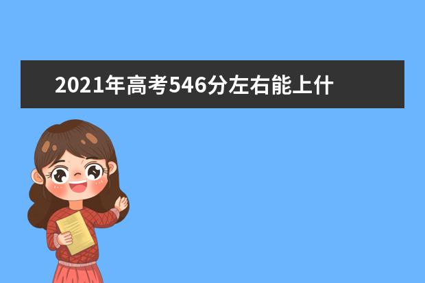 2021年高考546分左右能上什么大学(100所)