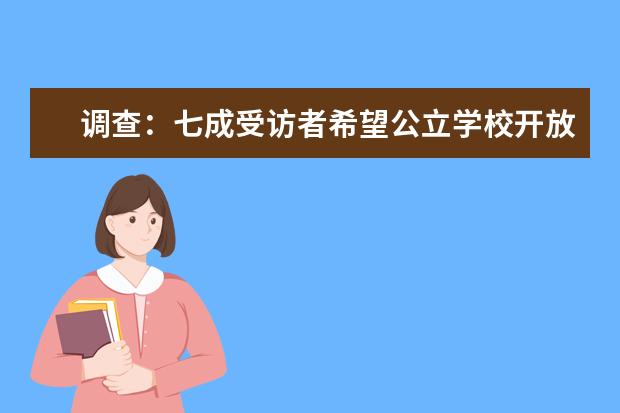 调查：七成受访者希望公立学校开放体育馆