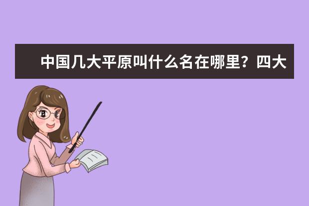 中国几大平原叫什么名在哪里？四大平原最大的是