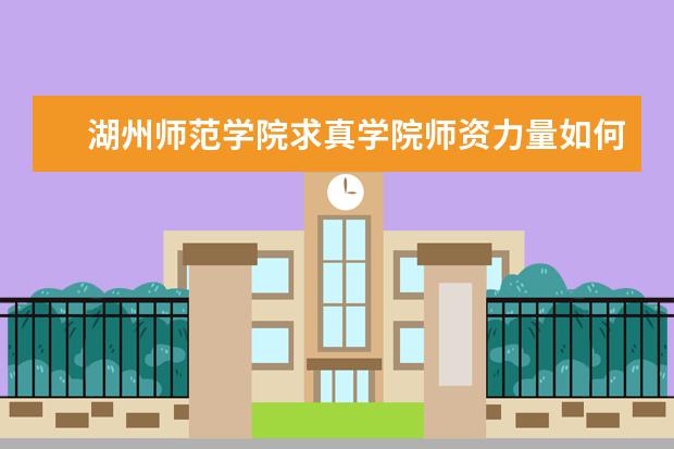 湖州师范学院求真学院师资力量如何 师资水平怎么样