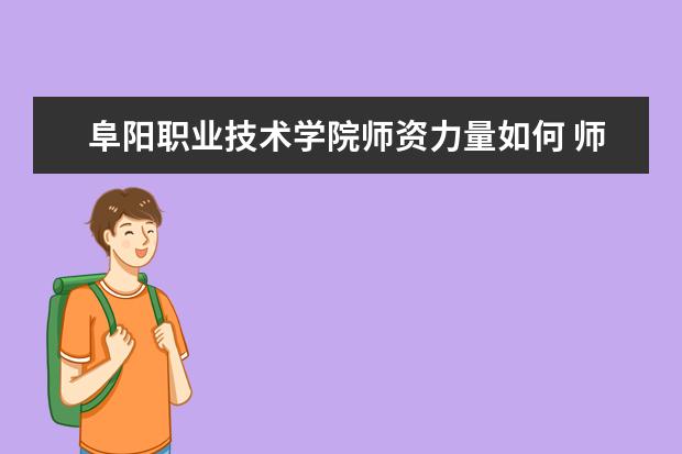 阜阳职业技术学院师资力量如何 师资水平怎么样