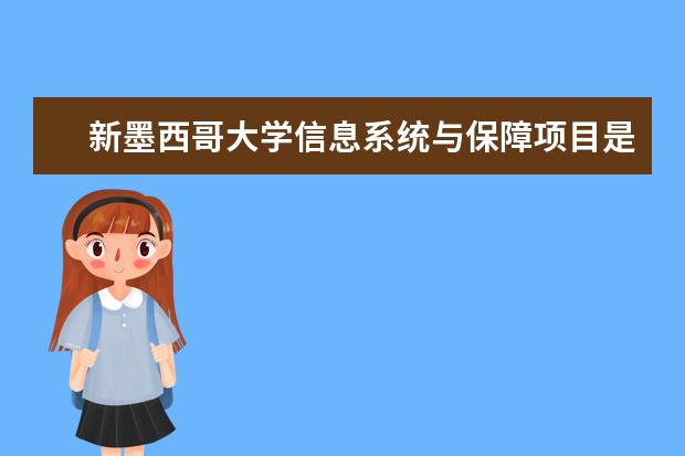 新墨西哥大学信息系统与保障项目是怎么申请的？求大神指点！