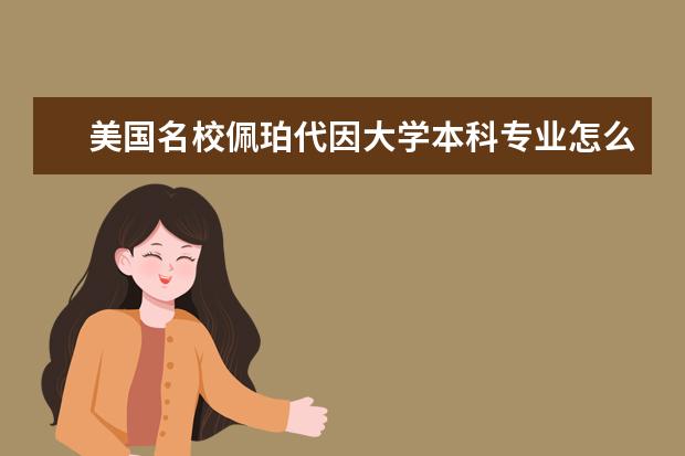 美国名校佩珀代因大学本科专业怎么样？