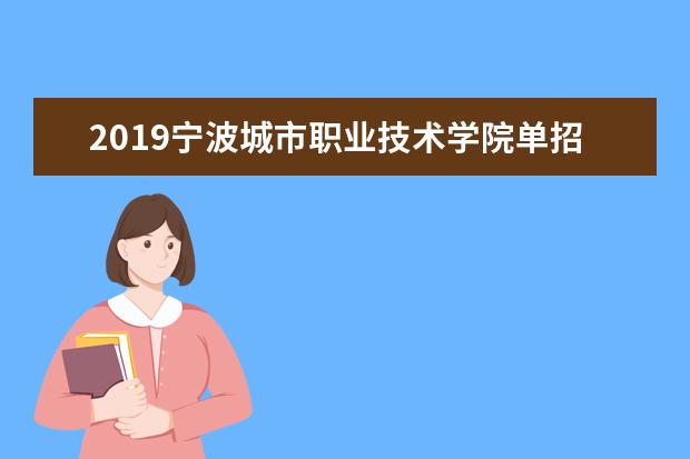 2019宁波城市职业技术学院单招分数线汇总(含2020-2019历年录取)