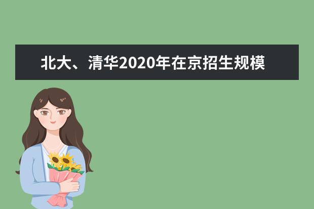 北大、清华2020年在京招生规模基本与上年持平