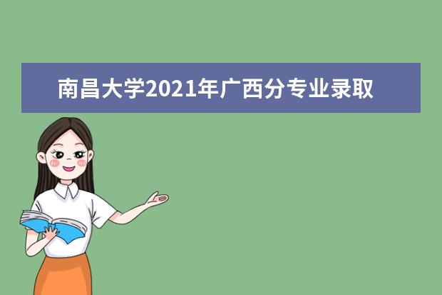 南昌大学2021年广西分专业录取分数线