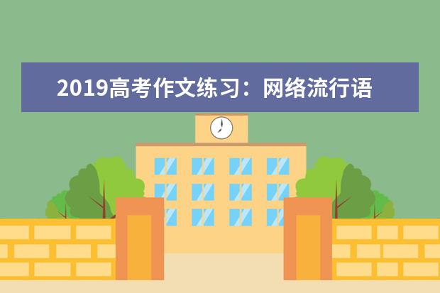 2019高考作文练习：网络流行语盘点