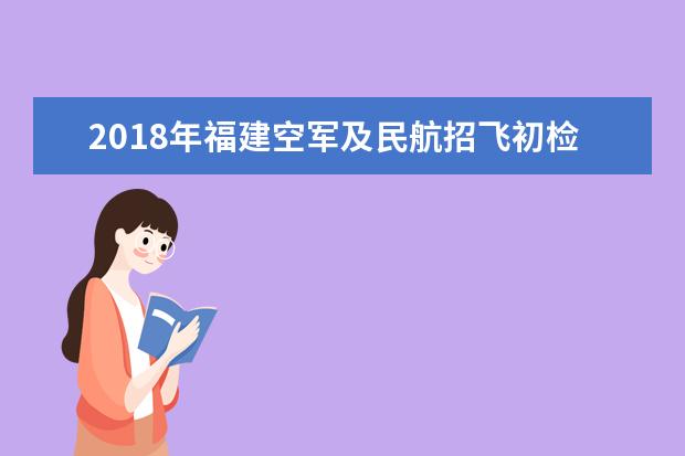 2022年福建空军及民航招飞初检启动