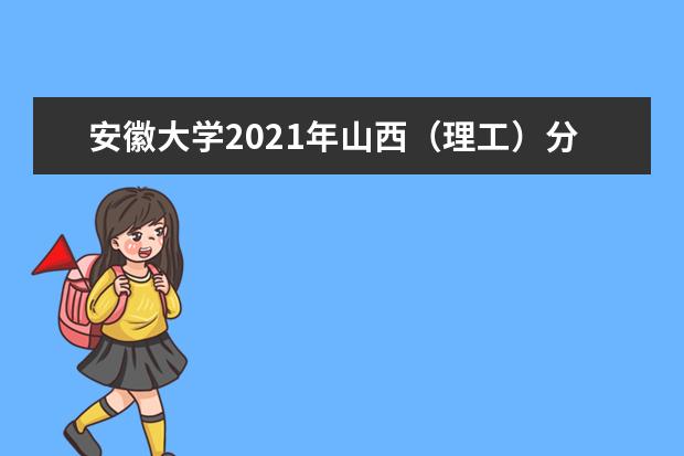 安徽大学2021年山西（理工）分专业录取分数线